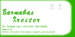 barnabas kreiter business card